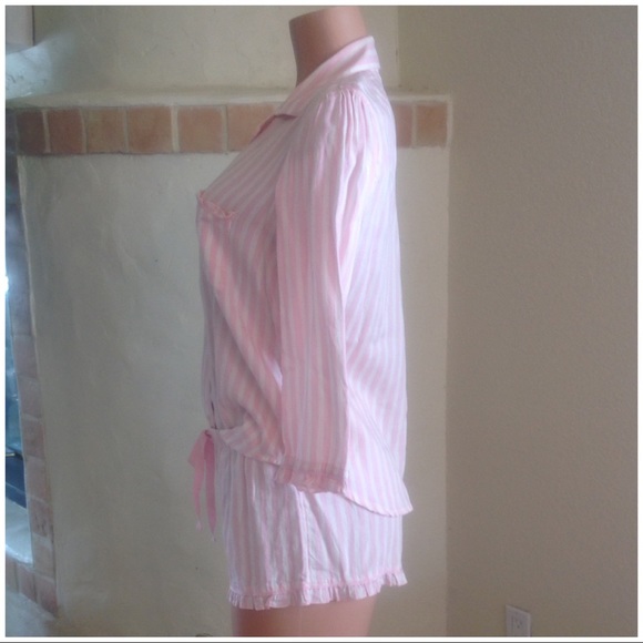 Victoria's Secret Cotton Pajama Short Set Pink - Picture 3 of 5